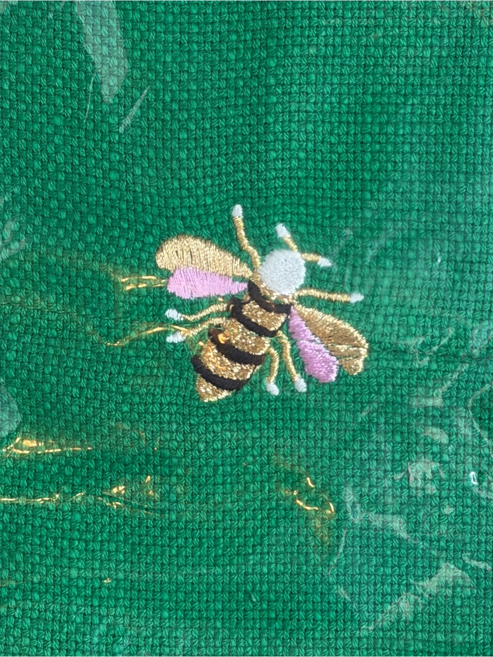 *new* pair of Anthropologie embroidered bees curtains (84” L x 50” W) - Picture 6 of 7